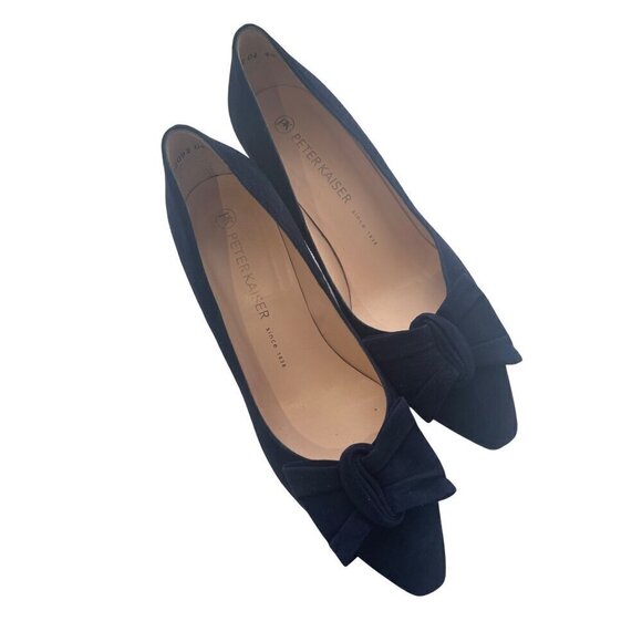 Peter Kaiser  womens pump navy suede size 7.5 beautiful  condition - Picture 2 of 7